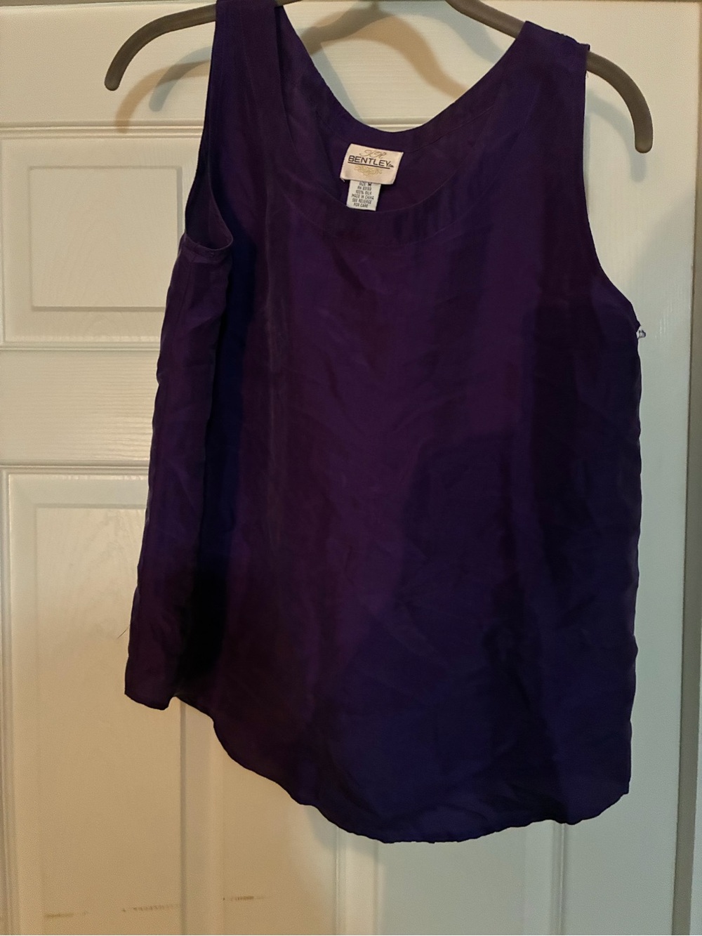 Sleeveless Purple Scoop Neck Tank Top
